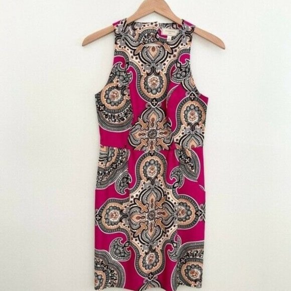 Anthropologie Moulinette Soeurs Paisley Pink Dress - Picture 3 of 8